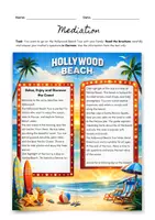 Vorschau - Arbeitsblätter - Englisch Klasse 8 Mediation Hollywood Beach - Deckblatt