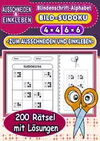 Vorschau - Arbeitsblätter - Blindenschrift / Brailleschrift Alphabet Sudoku – Arbeitsblätter / Rätsel zum Ausschneiden & Einkleben | 200 Rätsel mit Lösungen - Deckblatt