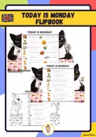 Vorschau - Mal- und Bastelvorlagen - Today is Monday Flipbook - Deckblatt