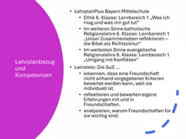 Vorschau - Stundenentwürfe - Sequenzübersicht "Freundschaft" - Seite 3