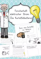 Vorschau - Arbeitsblätter - Forscherheft elektrischer Strom- Die Kartoffelbatterie - Deckblatt