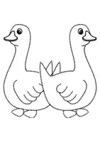 Vorschau - Mal- und Bastelvorlagen - Prickelbilder / Fensterbilder Thema Gänse - Grundschule - Bastelvorlagen - Seite 1