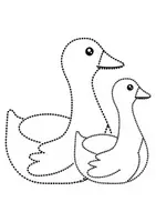 Vorschau - Mal- und Bastelvorlagen - Prickelbilder / Fensterbilder Thema Gänse - Grundschule - Bastelvorlagen - Seite 3