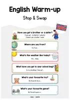 Vorschau - Spiele - Warm-Up Karten Englisch - Stop and Swap - Walk and Talk - Deckblatt