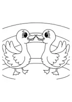 Vorschau - Mal- und Bastelvorlagen - Ausmalbilder & Prickelbilder PAKET Thema Gänse - Grundschule - Bastelvorlagen - Seite 3