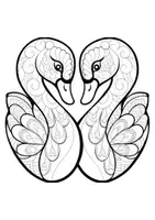 Vorschau - Arbeitsblätter - Mandalas Thema Gänse - Grundschule - Bastelvorlagen - Seite 1