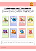 Vorschau - Spiele - Zeitformen-Quartett - Deckblatt