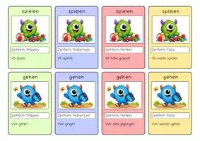 Vorschau - Spiele - Zeitformen-Quartett - Seite 3