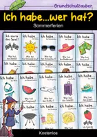 Vorschau - Spiele - Ich habe - Wer hat? Sommerferien | Sprechspiel für den Unterricht | Ferien & Sommer - Deckblatt