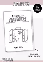 Vorschau - Mal- und Bastelvorlagen - Malbuch basteln - Urlaubs-Malbuch mit 16 Seiten - Deckblatt