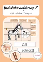 Vorschau - Fördermaterial/Inklusion - Buchstabeneinführung Z Puzzleversion - Deckblatt