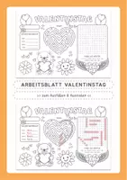 Vorschau - Arbeitsblätter - Arbeitsblatt mit Aktivitäten zum Valentinstag - Deckblatt