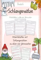 Vorschau - Arbeitsblätter - Arbeitsblätter Schlangensätze - Sätze schreiben - Satzwerkstatt - Deckblatt