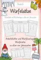 Vorschau - Arbeitsblätter - Würfelsätze - Jahreszeiten - Sätze schreiben - Satzwerkstatt - Deckblatt