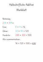 Vorschau - Arbeitsblätter - halbschriftliche Addition im 1000 - Seite 1