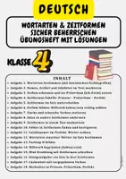 Vorschau - Arbeitsblätter - Wortarten erkennen, Verben umformen – Zeitformen üben/ Übungsheft mit Lösungen Klasse 4 - Deckblatt