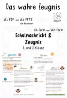 Vorschau - Poster - Persönliche Zeugnisse für die Grundstufe I (bearbeitbar) - Deckblatt