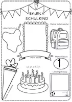 Vorschau - Arbeitsblätter - Steckbrief Klasse 1 - Einschulung - Seite 1