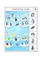 Vorschau - Stationenlernen - 🐧 Pinguin Klammerkarten Winter Raumorientierung Freiarbeit - Seite 3