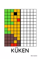 Vorschau - Arbeitsblätter - Pixelbilder - Achsensymmetrie - Muster spiegeln - Ausmalen - Seite 2