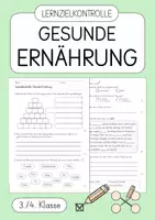 Vorschau - Test - Lernzielkontrolle / Test: Gesunde Ernährung (3./4. Klasse) - Deckblatt
