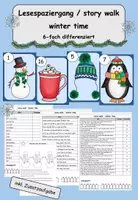 Vorschau - Arbeitsblätter - story walk winter time / 6-fach differenziert - Deckblatt