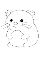 Vorschau - Mal- und Bastelvorlagen - Prickelbilder / Fensterbilder Thema Hamster - Grundschule - Bastelvorlagen - Seite 1