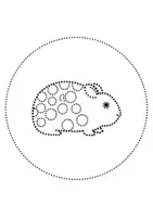 Vorschau - Arbeitsblätter - runde Prickelbilder / Fensterbilder: Hamster - Grundschule - Bastelvorlagen - Seite 1