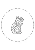 Vorschau - Arbeitsblätter - runde Prickelbilder / Fensterbilder: Hamster - Grundschule - Bastelvorlagen - Seite 3