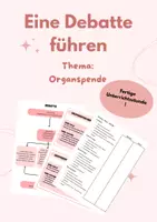Vorschau - Stundenentwürfe - Debatte führen - Ganze Unterrichtsstunde (Organspende) - Deckblatt