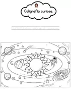 Vista previa - Hojas de trabajo - Cuaderno de caligrafía de curiosidades sobre el espacio. - Portada