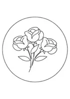 Vorschau - Arbeitsblätter - runde Prickelbilder / Fensterbilder: Rosensträuße - Grundschule - Bastelvorlagen - Seite 2