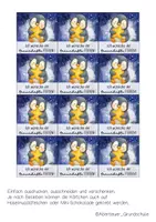Vorschau - Mal- und Bastelvorlagen - Feriengrüße mit Sternen für die Pinguinklasse - Seite 1