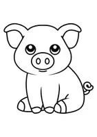 Vorschau - Arbeitsblätter - Ausmalbilder Thema Schweine - Grundschule - Bastelvorlagen - Seite 3