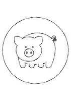 Vorschau - Mal- und Bastelvorlagen - runde Prickelbilder / Fensterbilder: Schweine - Grundschule - Bastelvorlagen - Seite 3