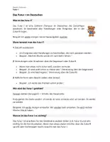 Vorschau - Arbeitsblätter - Futur I – Erklärung und Übungen - Deckblatt