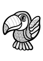 Vorschau - Mal- und Bastelvorlagen - Mandalas Thema Tukane - Grundschule - Bastelvorlagen - Seite 1