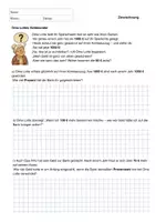 Vorschau - Arbeitsblätter - die Zinsrechnung - Seite 1