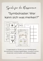 Vorschau - Spiele - Team-Spiel "Symbolraster" (Merkfähigkeit, Konzentration) - Deckblatt