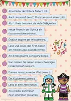 Vorschau - Unterrichtsreihen - Purzelgeschichte - Der Kostümwettbewerb (Fasching / Karneval) - Seite 1