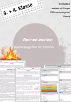 Vorschau - Arbeitsblätter - Materialpaket - Wochenlesen Sommer / Wochenplan lesen - Seite 1
