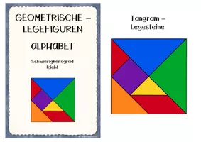 Vorschau - Spiele - Geometrische-Legefiguren Buchstaben leicht - Seite 1