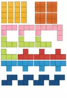 Vorschau - Spiele - Förderung der Konzentration: Kartei: Polyomino, 4-Fach differenziert!! Ähnlich Pentomino, Muster und Formen - Seite 2