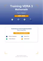 Vorschau - Stundenentwürfe - VERA 3 MATHEMATIK - TEST 3 (2025/2026) - Deckblatt