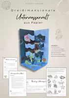 Vorschau - Arbeitsblätter - Dreidimensionale Unterwasserwelt aus Papier - Deckblatt