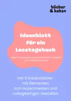 Vorschau - Merkblätter - 1 Ideenblatt Lesetagebuch + 5 Seiten Kreativelemente - Deckblatt
