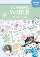 Vorschau - Spiele - ADVERBS & ADJECTIVES 🎲 Winter Würfelspiel - Deckblatt