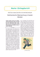 Vorschau - Arbeitsblätter - Tipps zum Verfassen eines Zeitungsberichts mit Muster-Zeitungsbericht - Seite 1
