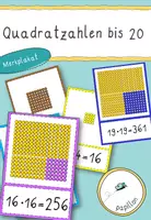 Vorschau - Merkblätter - Quadratzahlen bis 20 - Deckblatt