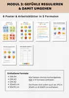 Vorschau - Mal- und Bastelvorlagen - Gefühle Lernen XXL-Paket | Emotionen erkennen, ausdrücken & regulieren, Gefühle Arbeitsblätter & Poster - Seite 3